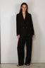 Vince - Broek - Drop Waist Pleated Crepe Trouser - Black