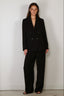 Vince - Blazer - Crepe Double Breasted Blazer - Black