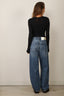 Tibi - Top - Ribbed Sweater Crewneck Pullover - Navy