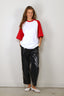 Tibi - T-Shirt - Perfect T Baseball T - Red Multi