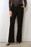 Ganni - Broek - Bonded Crepe Belted Pants - Black
