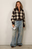 Golden Goose - Vest - Journey W's Knit Dress Rachelle Wool Check Jacquard - Afterdark / Oatmilk