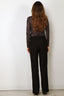 Ganni - Top - Printed Sheer Jersey Longsleeve - Black