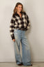 Golden Goose - Vest - Journey W's Knit Dress Rachelle Wool Check Jacquard - Afterdark / Oatmilk
