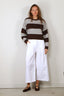 Tibi - Broek - Bio twill triple pleat cropped pant - Optic White