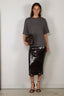 RÓHE - T-Shirt - Oversized Merino T-Shirt - Dark Grey Melange