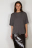 RÓHE - T-Shirt - Oversized Merino T-Shirt - Dark Grey Melange