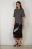 RÓHE - T-Shirt - Oversized Merino T-Shirt - Dark Grey Melange