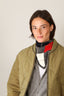 &Daughter - Sjaal - Argyle Foulard - Grey / Red / White/ Hazelnut