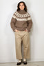 6397 - Trui -Sedona Hand Knit - Mink Fairisle