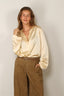 Forte_Forte - Blouse - Silk Satin Shirt Without Scarf - Ivory