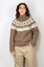 6397 - Trui -Sedona Hand Knit - Mink Fairisle