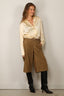 Forte_Forte - Blouse - Silk Satin Shirt Without Scarf - Ivory