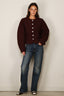 Rotate - Jacket - Cocoon Sleeved Jacket - Zinfandel