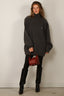 Rotate - Trui - Knit Highneck Jumper - Gray Pinstripe