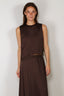 Vince - Top - Asymmetric Hem Shell W/ Lace - Iron