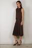 Vince - Top - Asymmetric Hem Shell W/ Lace - Iron