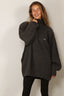 Rotate - Trui - Knit Highneck Jumper - Gray Pinstripe