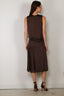 Vince - Top - Asymmetric Hem Shell W/ Lace - Iron