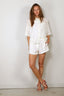 Forte_Forte - Blouse - Habotai Silk Half Sleeves Shirt - Butter