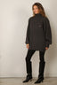 Rotate - Trui - Knit Highneck Jumper - Gray Pinstripe