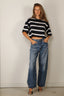 BYLOTTE Studios - T-Shirt - Olsen Tee - Navy / White / Bordeaux