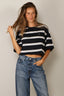 BYLOTTE Studios - T-Shirt - Olsen Tee - Navy / White / Bordeaux
