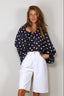 SoSue - Blouse - Antonia Dots - Navy Ecru