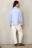 Denimist - Blouse - Bailey Cropped Shirt - Light Blue Stripe Oxford