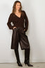 Ganni - Trui - Wool Yak Deep V-Neck - Shaved Chocolate