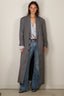 Tibi - Jas - Menswear Tech Twill Tailored Mens Coat - Grey Multi