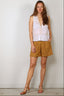 Forte_Forte - Short - Slubbed Linen Viscose Bermuda Pants - Gold