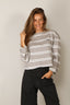 BYLOTTE Studios - Top - Ivy Longsleeve - Grey Melange / White / Black