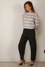 BYLOTTE Studios - Top - Ivy Longsleeve - Grey Melange / White / Black
