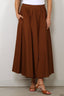 Forte_Forte - Rok - Cotton Popline Long Skirt - Chocolate