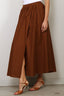 Forte_Forte - Rok - Cotton Popline Long Skirt - Chocolate