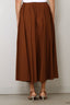 Forte_Forte - Rok - Cotton Popline Long Skirt - Chocolate