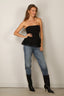 Rotate - Top - Peplum Bustier Top - Black