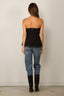 Rotate - Top - Peplum Bustier Top - Black