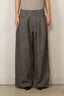 R13 - Broek - Triple Pleat Pant - Black White Mini Check