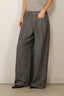 R13 - Broek - Triple Pleat Pant - Black White Mini Check