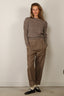 Aiayu - Broek - Coco Pant Twill - Smokey Brown Melange