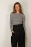 Lisa Yang - Top - Vivian stripes - Salt Noir