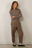 Aiayu - Broek - Coco Pant Twill - Smokey Brown Melange