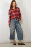 R13 - Jeans - Cropped Wide Leg Jean - Leo Blue