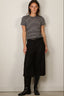 Nili Lotan - Lana - Crewneck - Tee - Black Ivory Stripe