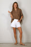 SoSue - Blouse - Cowboy Button Linen - Soft Brown
