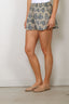 R13 - Short - Reversible Elastic Waist Short - Blue Paisley Indigo On White Floral