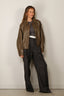 RÓHE - Jacket - Leather Blouson Jacket - Taupe