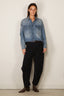 R13 - Blouse - Cropped Denim Shirt -  Brindley